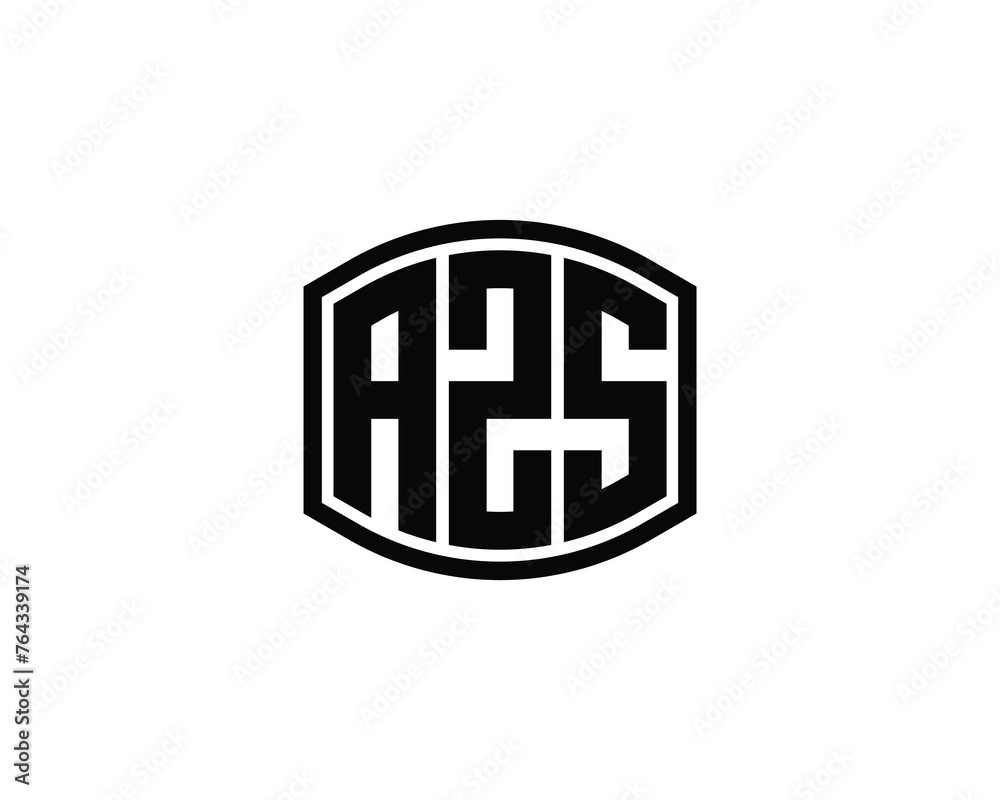 AZS logo design vector template