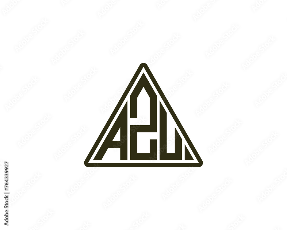 AZU logo design vector template AZU logo design vector template