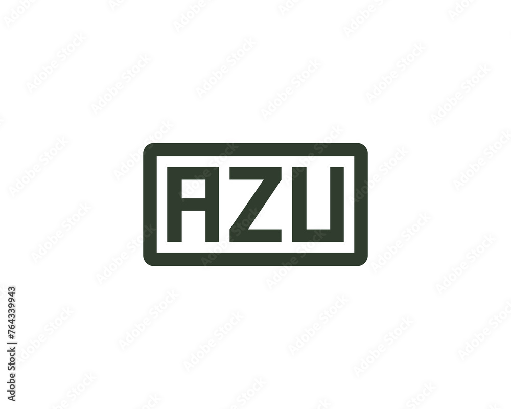 AZU logo design vector template AZU logo design vector template