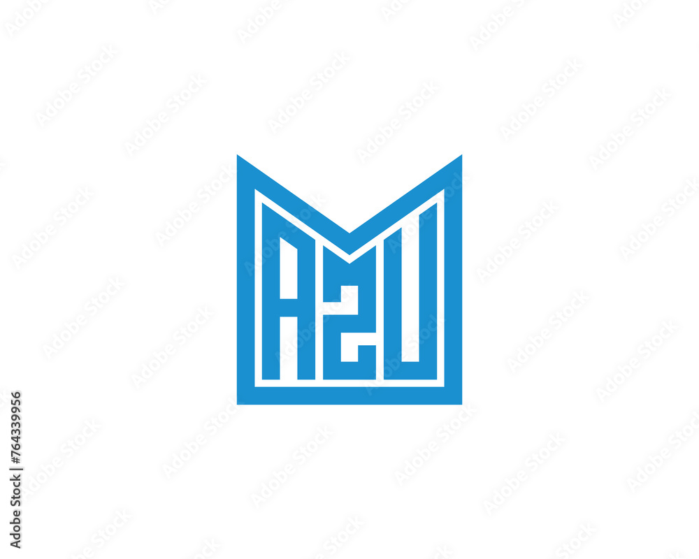 AZU logo design vector template AZU logo design vector template