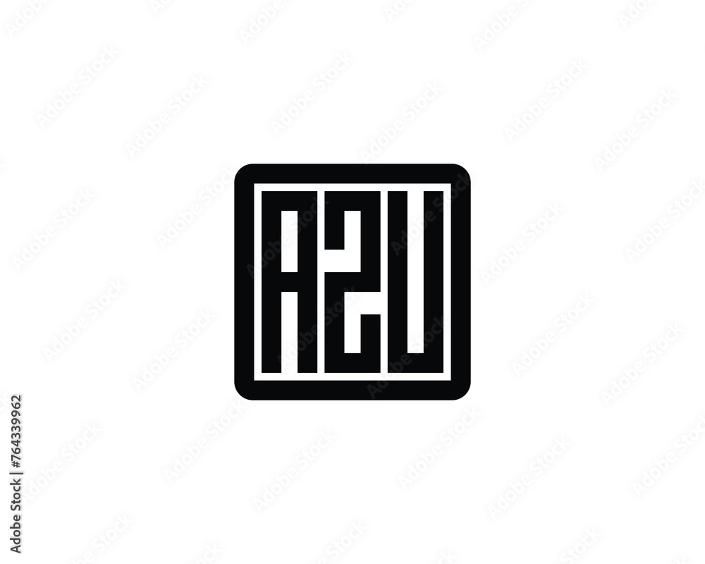 AZU logo design vector template AZU logo design vector template