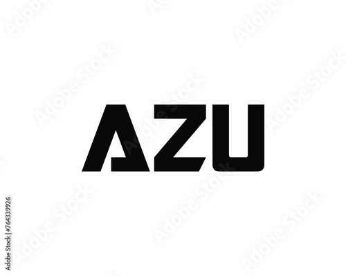 AZU logo design vector template