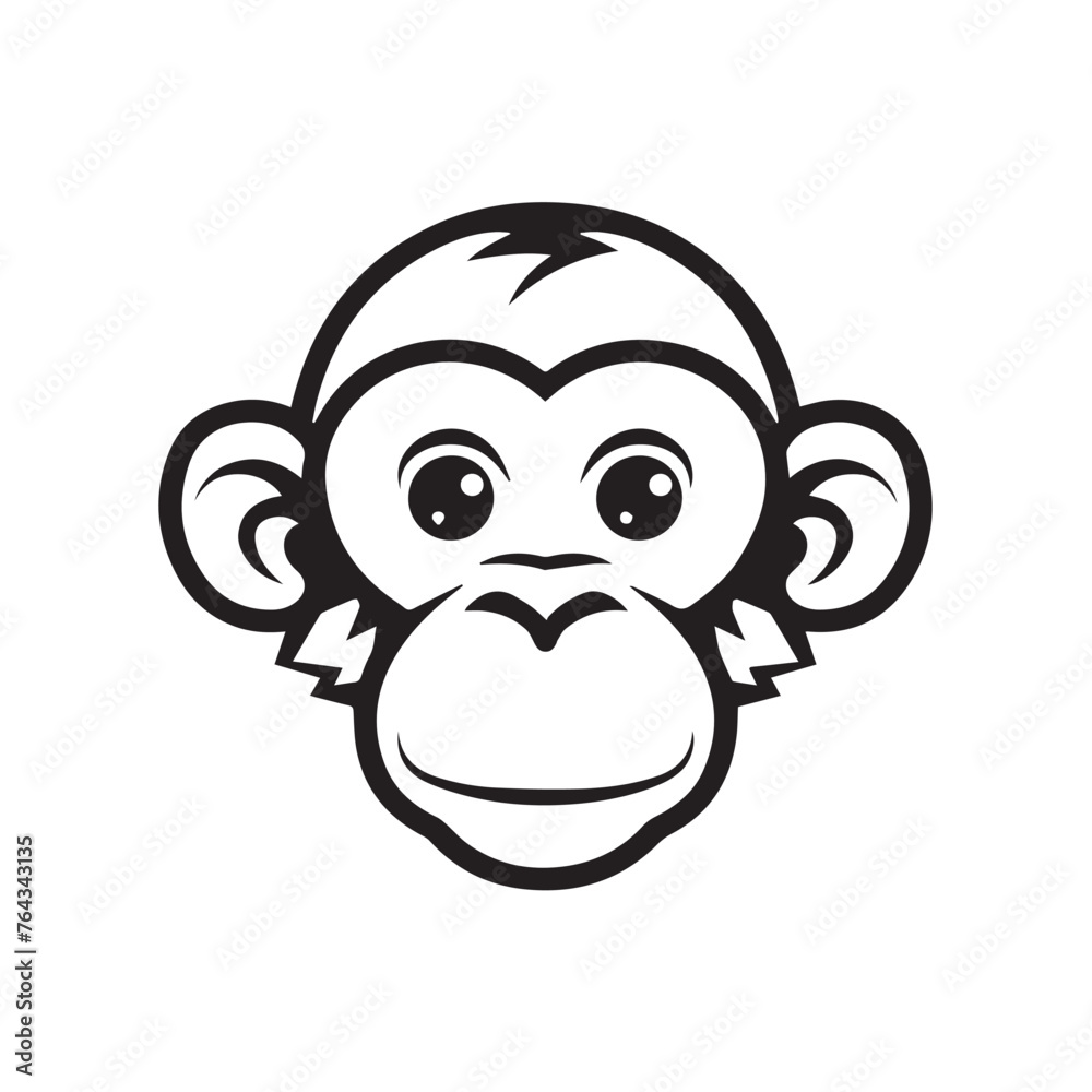 Monkey in cartoon, doodle style . Image for t-shirt, web, mobile apps and ui. Isolated 2d vector illustration in logo, icon, sketch style, Eps 10, black and white. AI Generative Monkey in cartoon, doodle style . Image for t-shirt, web, mobile apps and ui. Isolated 2d vector illustration in logo, icon, sketch style, Eps 10, black and white. AI Generative