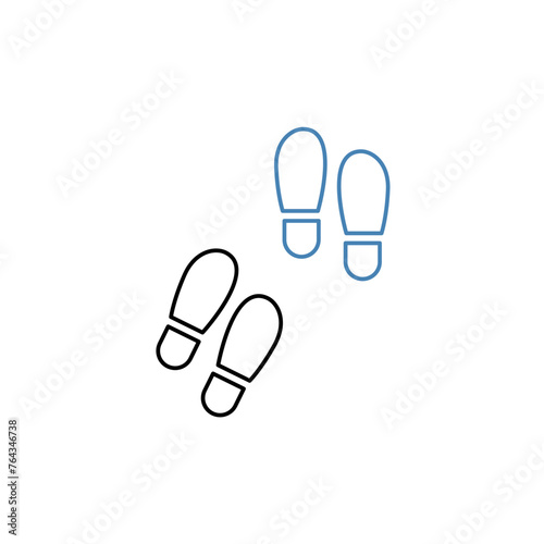 shoe print concept line icon. Simple element illustration. shoe print concept outline symbol design.