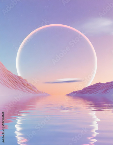 3d render abstract seascape background 
