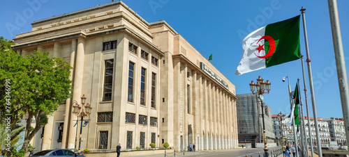 Panoramic View on the Algerian Parliament building in Algiers, Algeria	