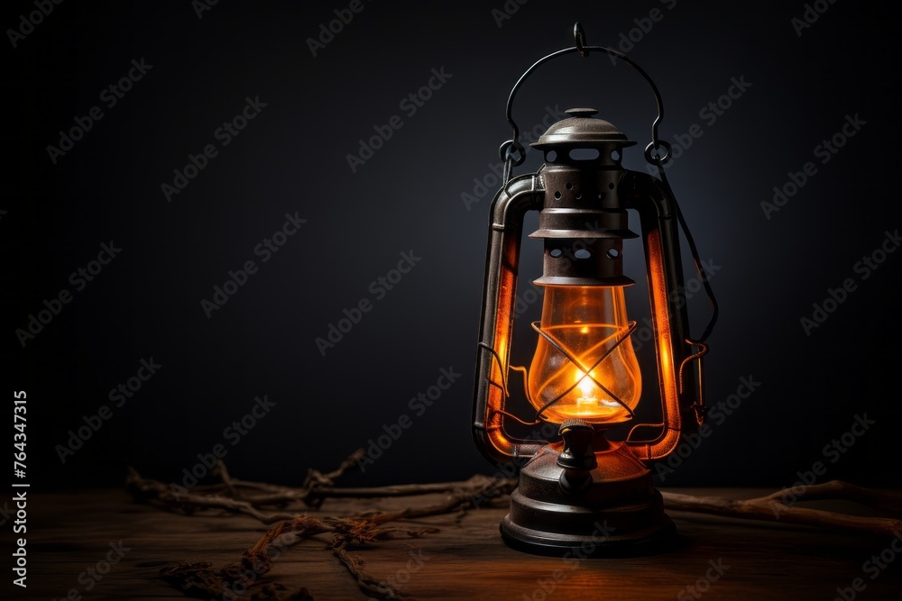 Beautifully illuminated lantern with a star shaped glow inside