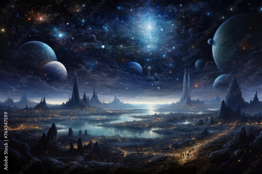 A breathtaking view of the cosmic panorama A breathtaking view of the cosmic panorama