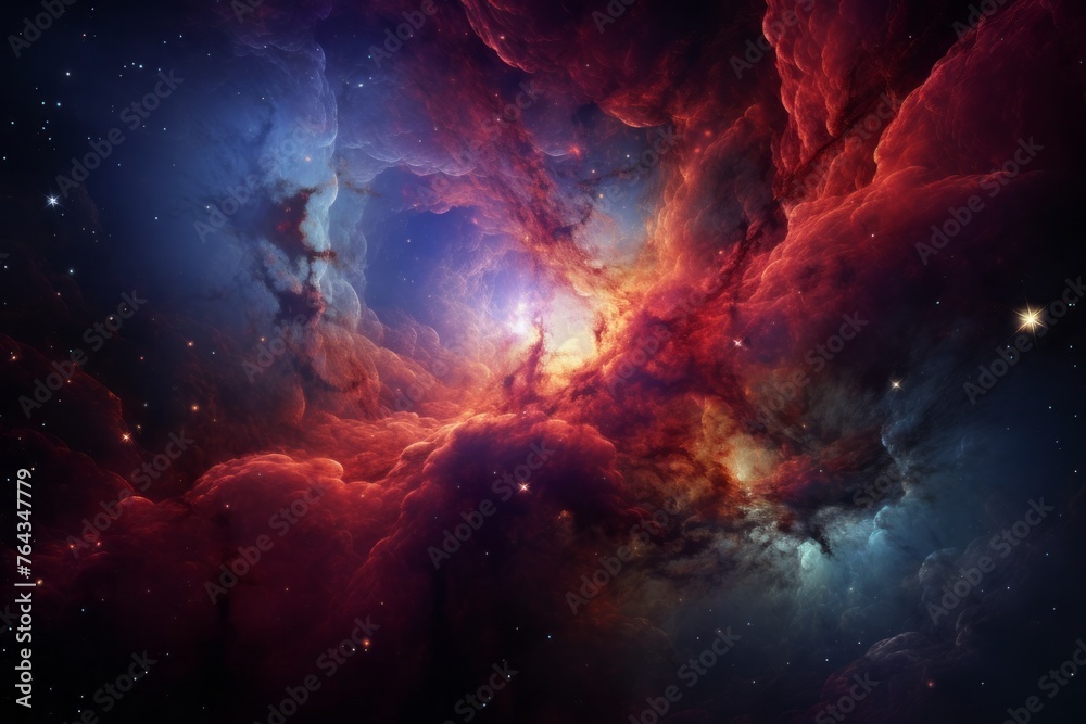 A cosmic nebula displaying its beauty - obrazy, fototapety, plakaty 