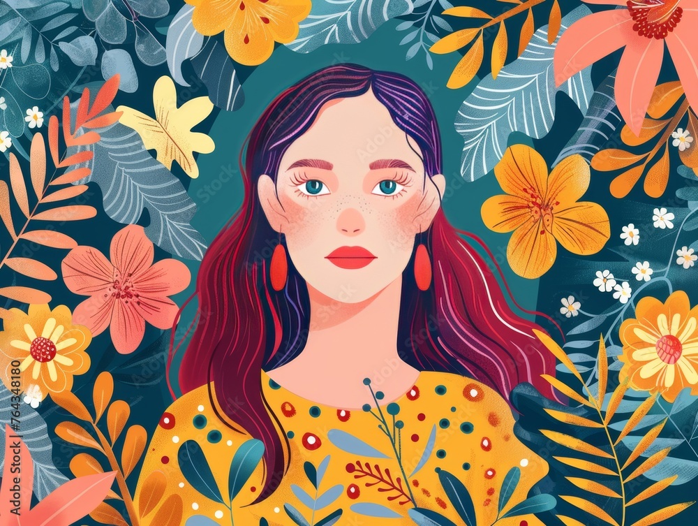 Illustration of Concept of mothers day, flower in the background. Illustration of Concept of mothers day, flower in the background.