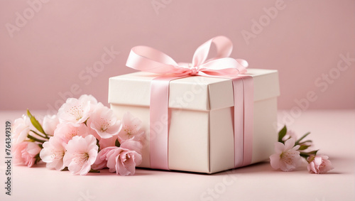 Small elegant present gift box with tiny pale © ZOHAIB