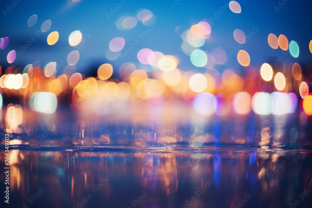Vibrant cityscape at night with beautiful lights and a hint of motion blur Vibrant cityscape at night with beautiful lights and a hint of motion blur