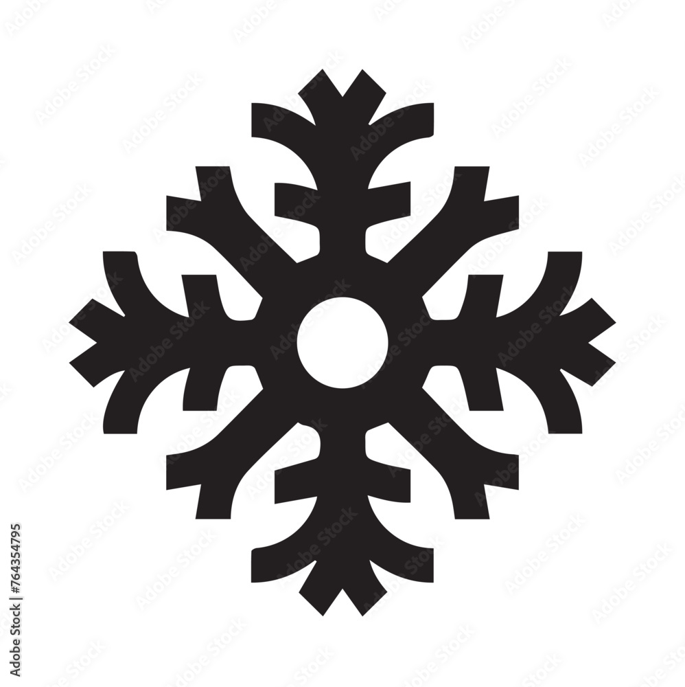 Obraz premium Snow Icon: Symbol of Winter and Cold Weather