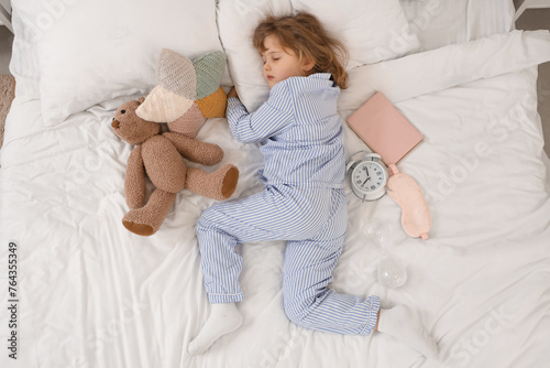 Adorable little girl with t...