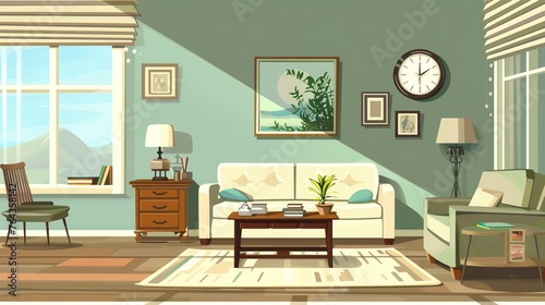 simple room interior design with artistic lighting
