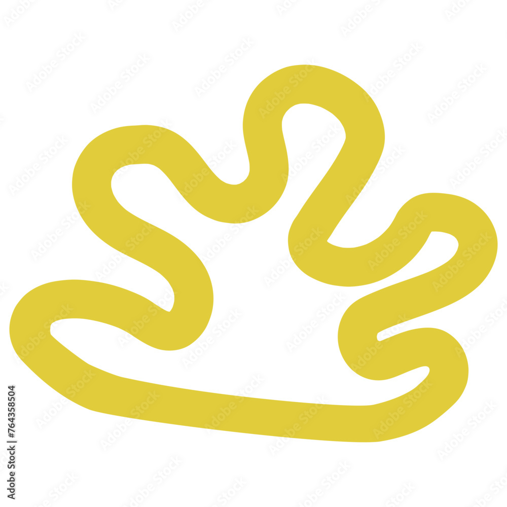 Playful Handdrawn Abstract Plant Shape Doodle Playful Handdrawn Abstract Plant Shape Doodle
