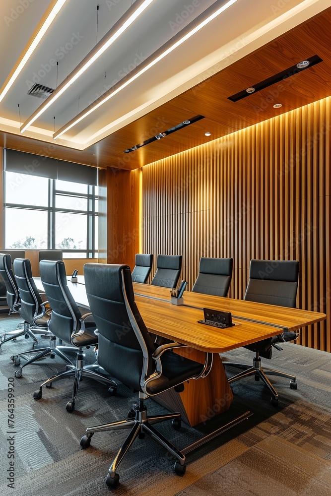 Modern Corporate Office Conference Room: Interior Design Mockup