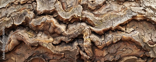 Textured cork oak tree bark close-up
