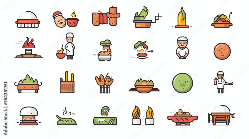 food line color icons for cook