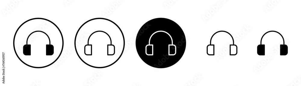 Headphone icon vector isolated on white background. Headphone vector icon. Call us Headphone icon vector isolated on white background. Headphone vector icon. Call us
