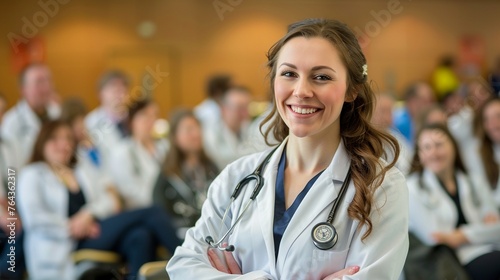 Confident Female Doctor Leading Medical Training Session