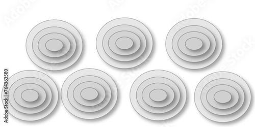 Abstract seamless geometric pattern. Vector white seamless background with circles or volute shape.Circle graphic pattern on the concrete floor.