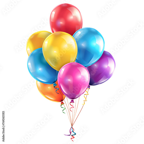 Balloons party design for text, presentations, invitations, cards, png file