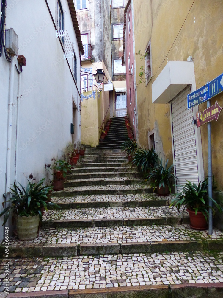 Fototapeta premium Escalier ruelle Sintra Lisbonne