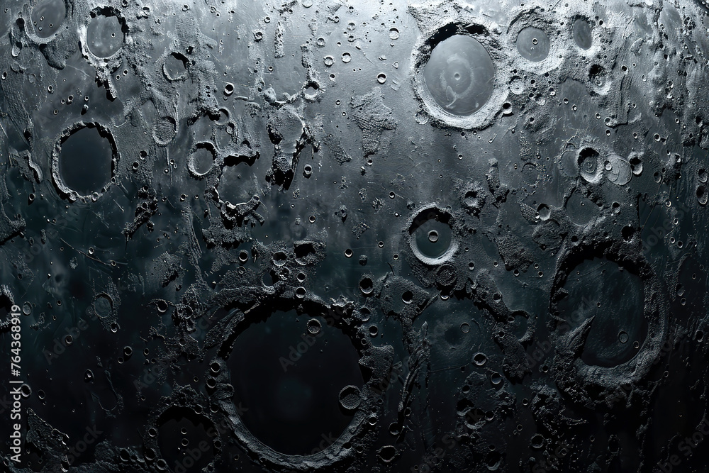 Textured surface of a cratered moon, exploring a celestial satellite 