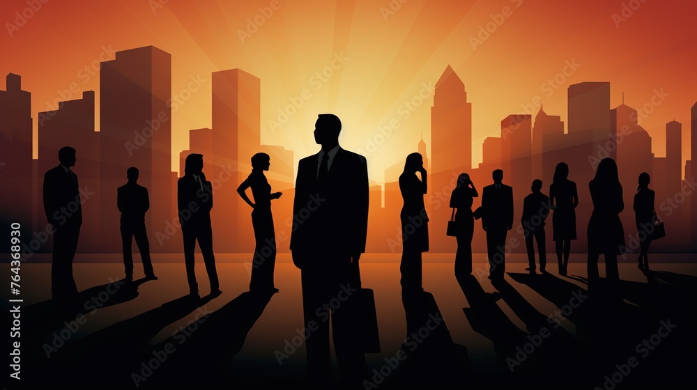 businessman with silhouette style design