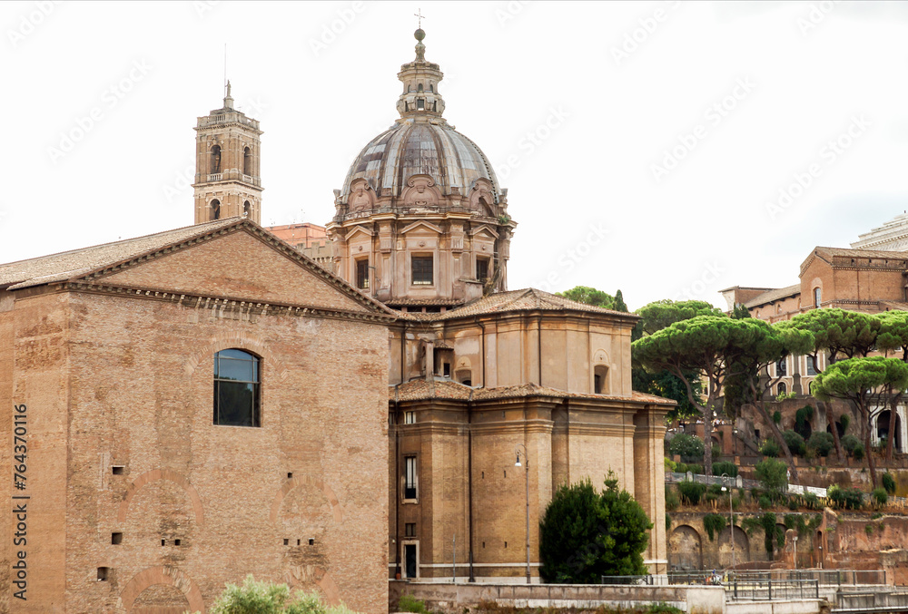 Panoramic Scenes of The Temple of  Peace (Foro della Pace) in Rome, Lazio Province, Italy.