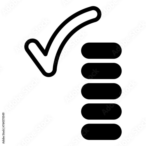 Satisfaction icon, glyph icon style