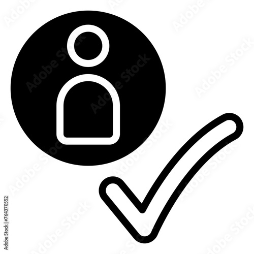 Okay icon, glyph icon style