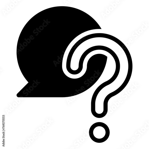 QA icon, glyph icon style