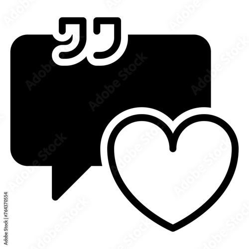 Testimonials icon, glyph icon style