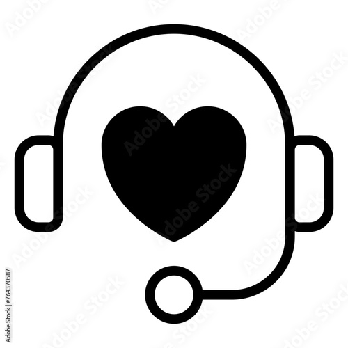 Love icon, glyph icon style
