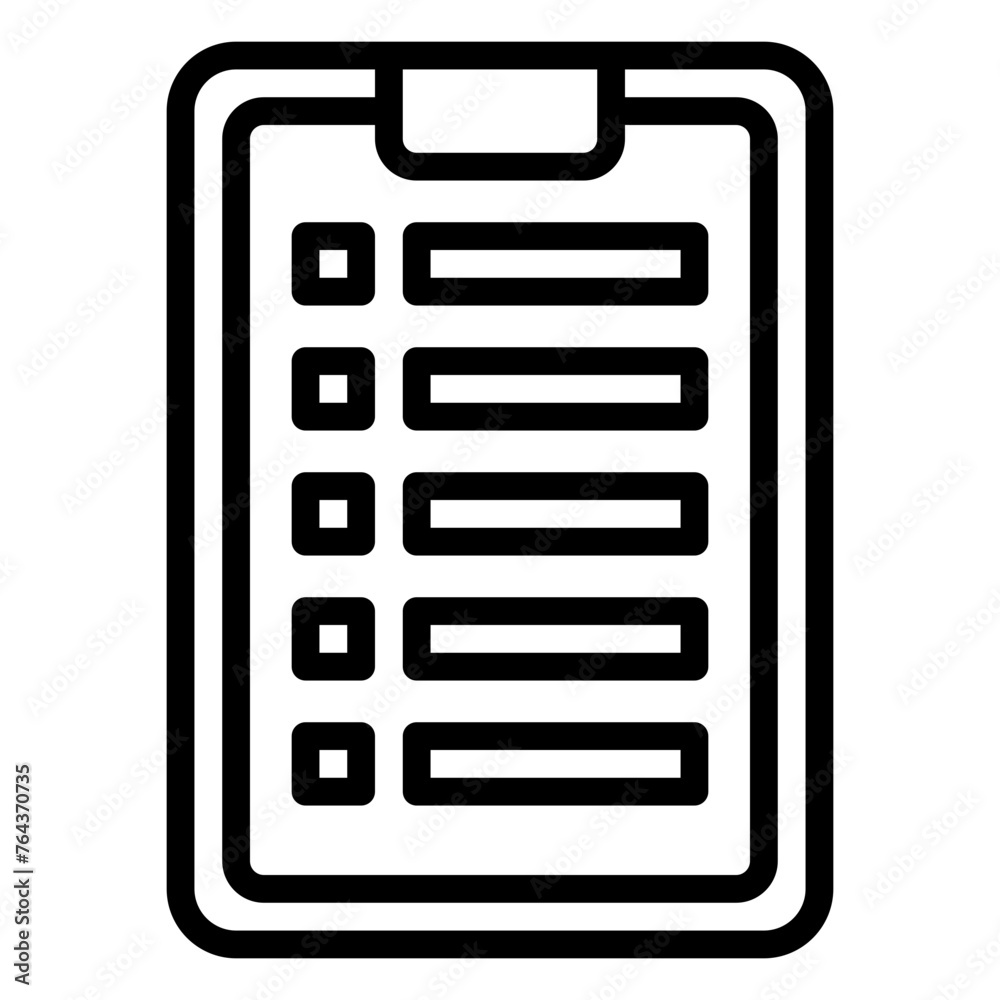 Wall Mural Clipboard icon, line icon style