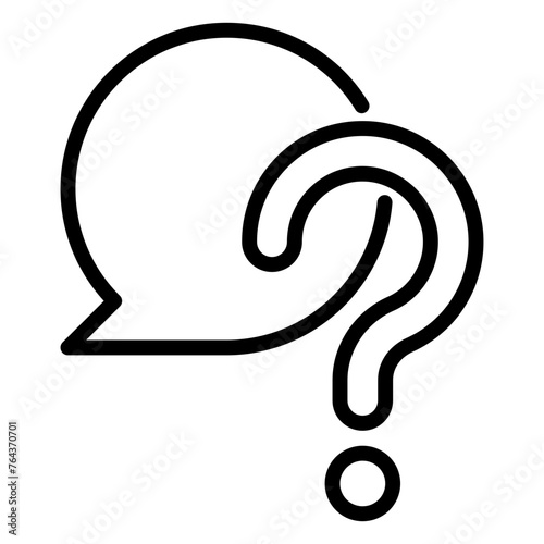 QA icon, line icon style