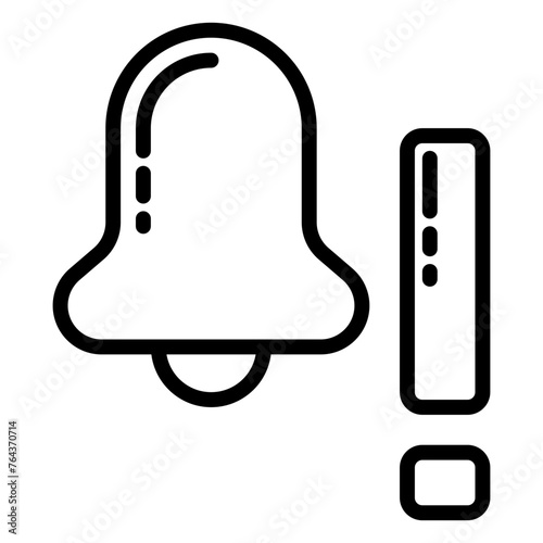 Warning icon, line icon style
