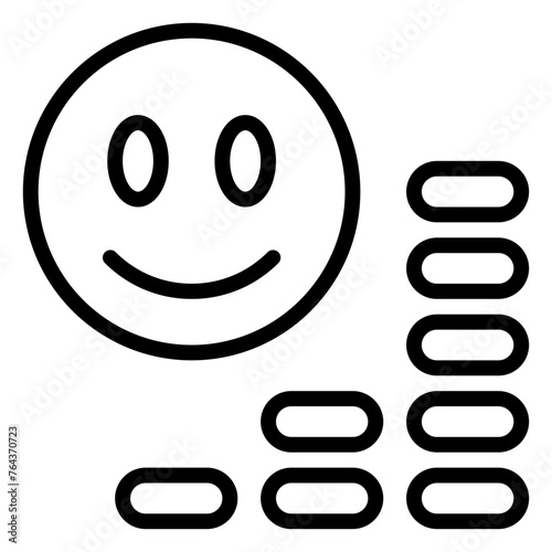 Satisfied icon, line icon style