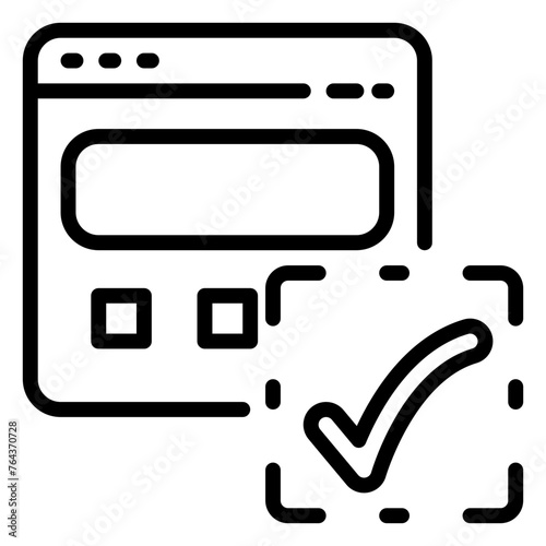 Accepted icon, line icon style