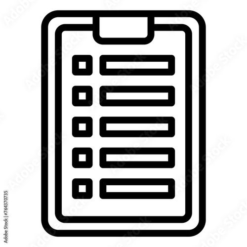 Принти на полотні Clipboard icon, line icon style