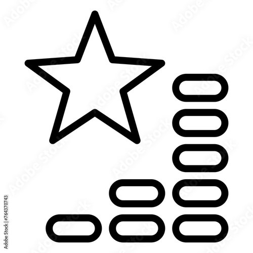 Rate icon, line icon style