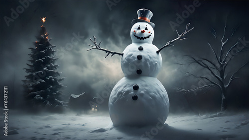 Sinister Snowman: Haunting New Year's Night photo