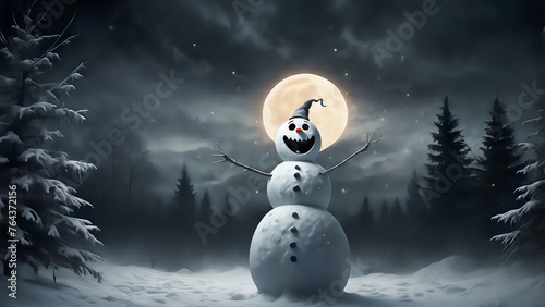 Sinister Snowman: Haunting New Year's Night photo