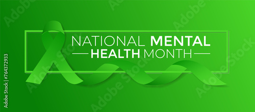 Mental health awareness month observed each year during May. It ,s Raising awareness of mental health and  Medical health care design. Vector illustration