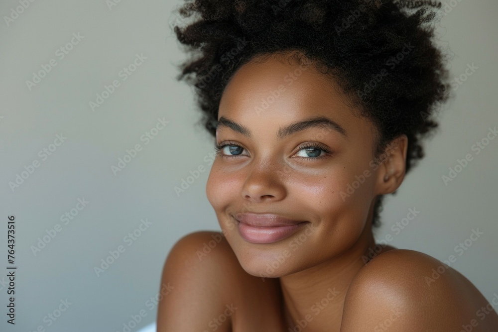 A woman with a beautiful smile and a light skin tone A woman with a beautiful smile and a light skin tone