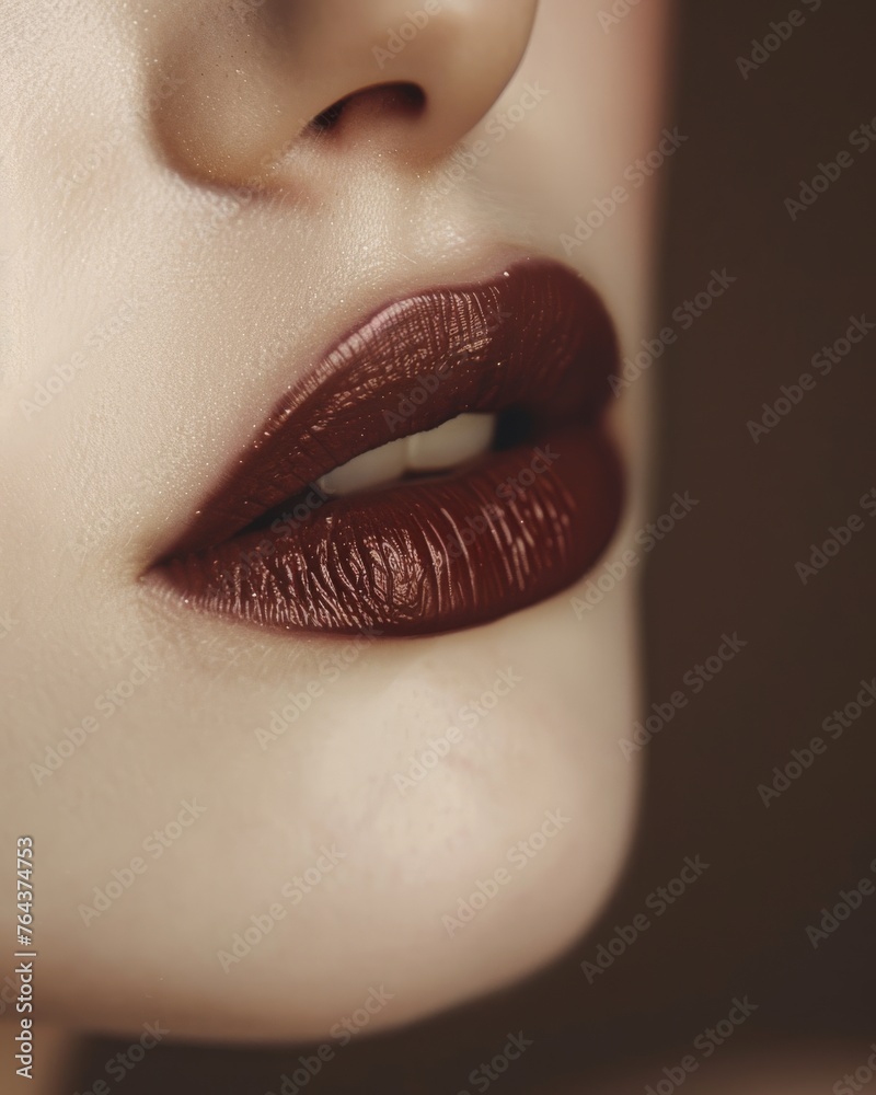 Naklejka premium makeup, beautiful woman, lipstick,
