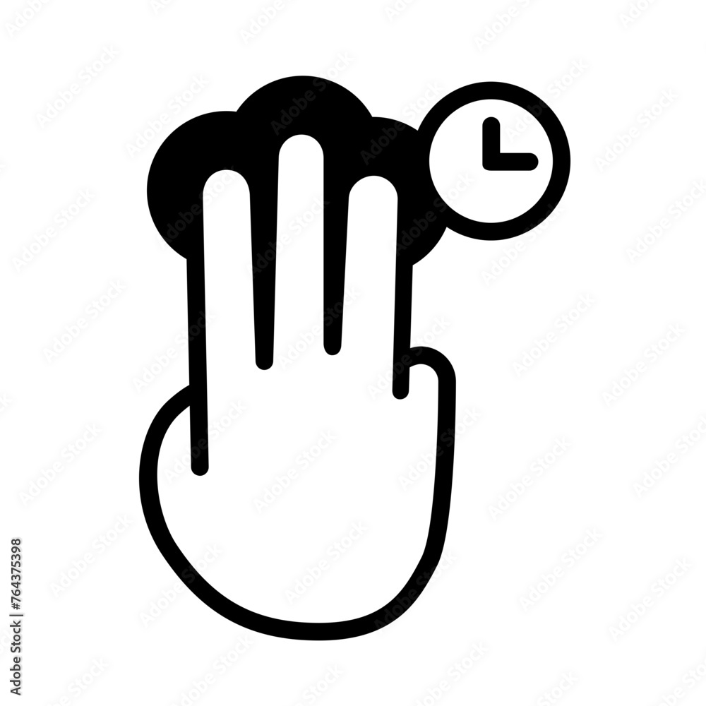 Obraz premium gesture finger outline icon pack