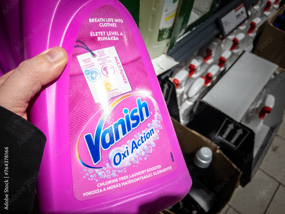 BELGRADE, SERBIA FEBRUARY 12, 2024 Vanish oxi action logo on a